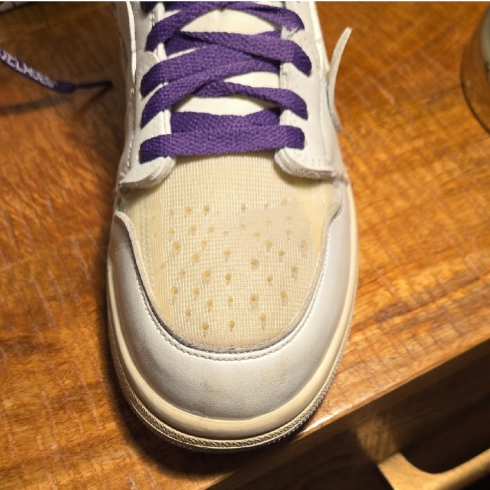 Off-White x Nike White and Purple High-Top Sneakers size 7 ππ₯ - Picture 6 of 13